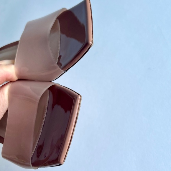 Gianvito Rossi Cream Jelly Plastic Square Toe Heeled Sandals size EUR 37.5, US 7 - Picture 9 of 14